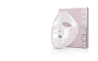 ] Learn more about the NEW TimeWise Repair Lifting Bio-Cellulose Mask from Mary Kay and how you can see a visible lift in just two weeks. The new bio-cellulose face mask is shown in the right corner in front of a purple and silver box.
