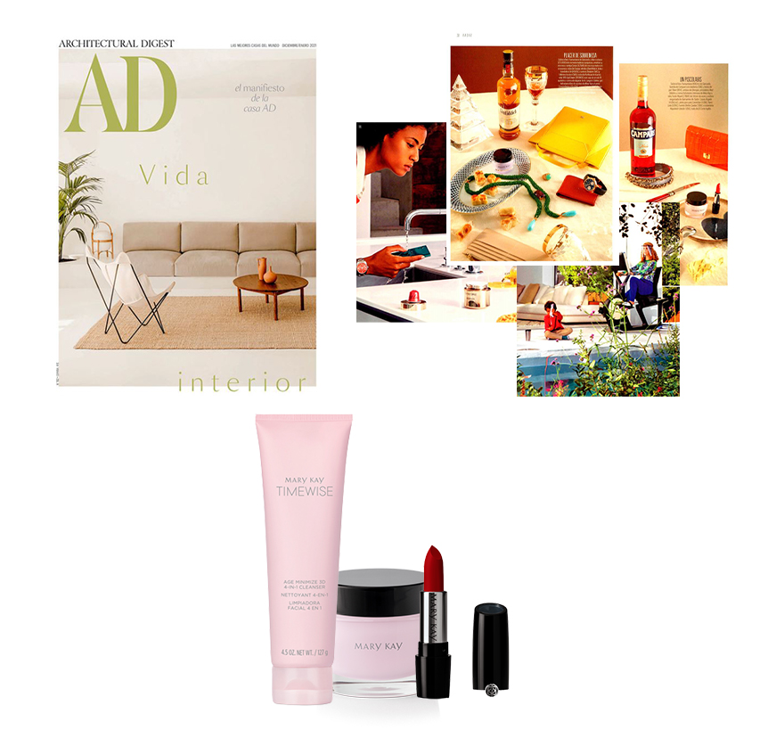 Descubre los productos Mary Kay en la revista Clara de septiembre de 2020: Lápiz de Labios Gel Semi-Mate Mary Kay®, Máscara de Pestañas Lash Love® Lengthening y Paleta de Sombras de Ojos Minerales Mary Kay®