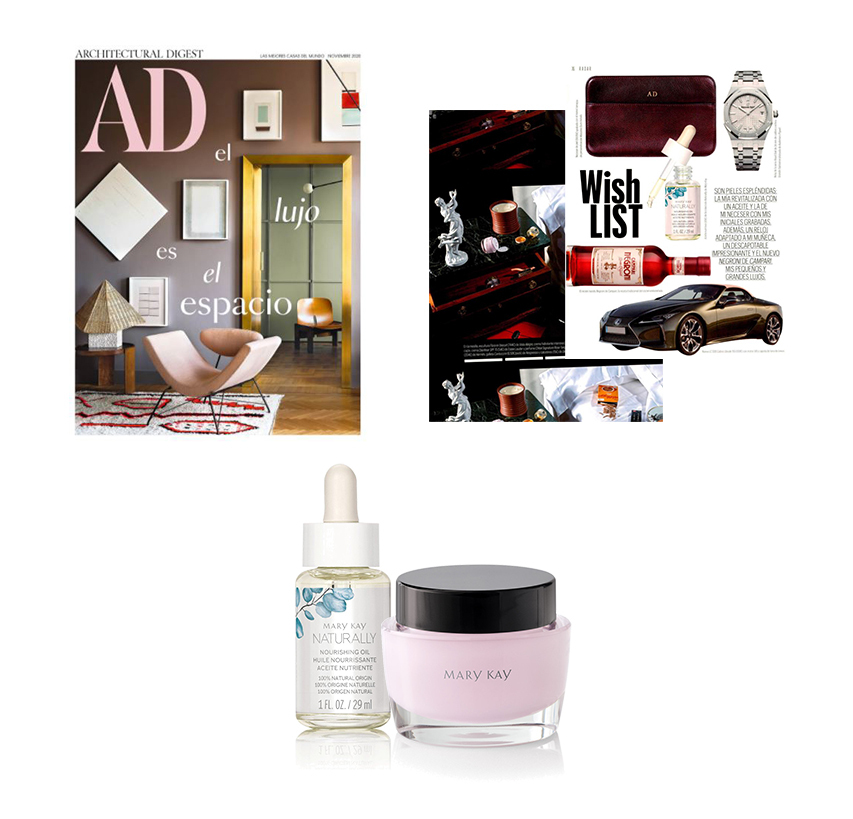 Descubre los productos Mary Kay en la revista Clara de septiembre de 2020: Lápiz de Labios Gel Semi-Mate Mary Kay®, Máscara de Pestañas Lash Love® Lengthening y Paleta de Sombras de Ojos Minerales Mary Kay®