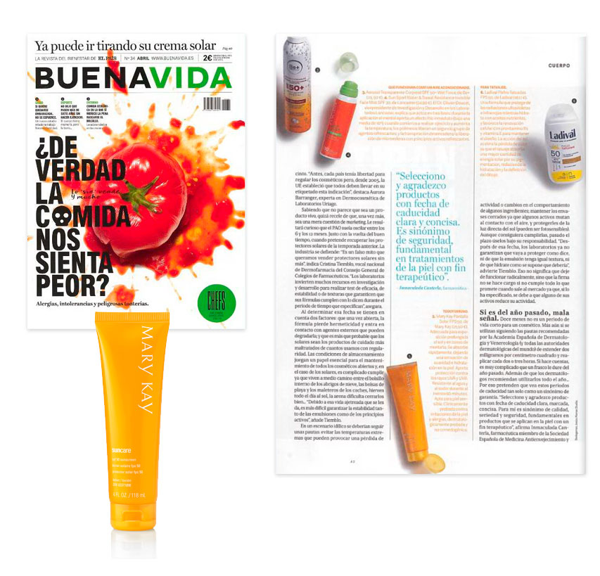Mención Mary Kay en la revista Buena Vida