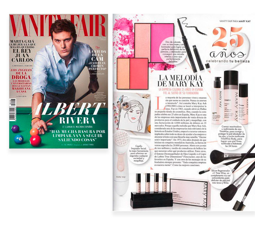 Descubre los productos Mary Kay en la revista Vanity Fair