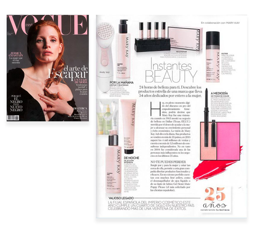 Descubre los productos Mary Kay en la revista Vogue