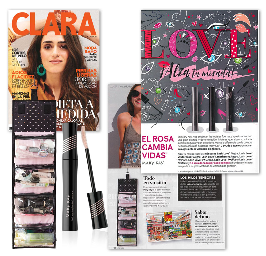 Descubre la nueva campaña solidaria de Mary Kay y el Neceser Organizador Mary Kay en la revista Clara de junio de 2019