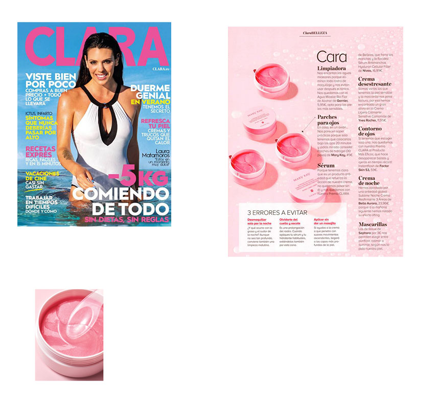 Productos destacados por la revista Clara de agosto de 2020: Parches de Hidrogel para Ojos