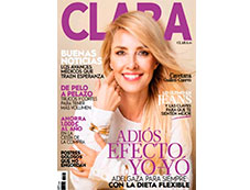 Portada de la revista Clara de febrero de 2021 con productos Mary Kay