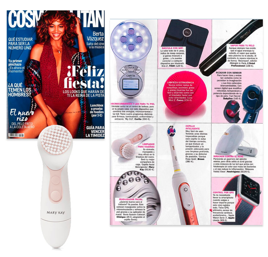 Descubre el producto Mary Kay destacado por la revista Cosmopolitan en enero de 2018: el Cepillo Limpiador Facial Skinvigorate