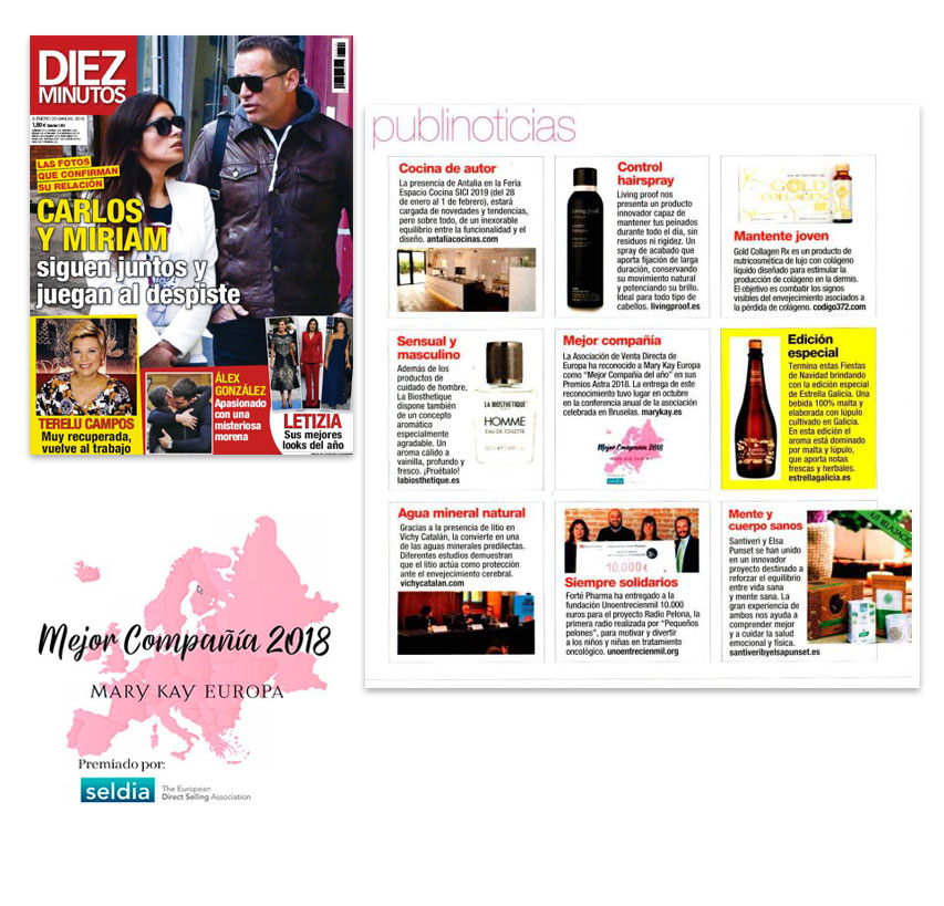 Mary Kay ha sido  reconocida como “Mejor Compañía de 2018” en los premios de la Asociación de Venta Directa Europea