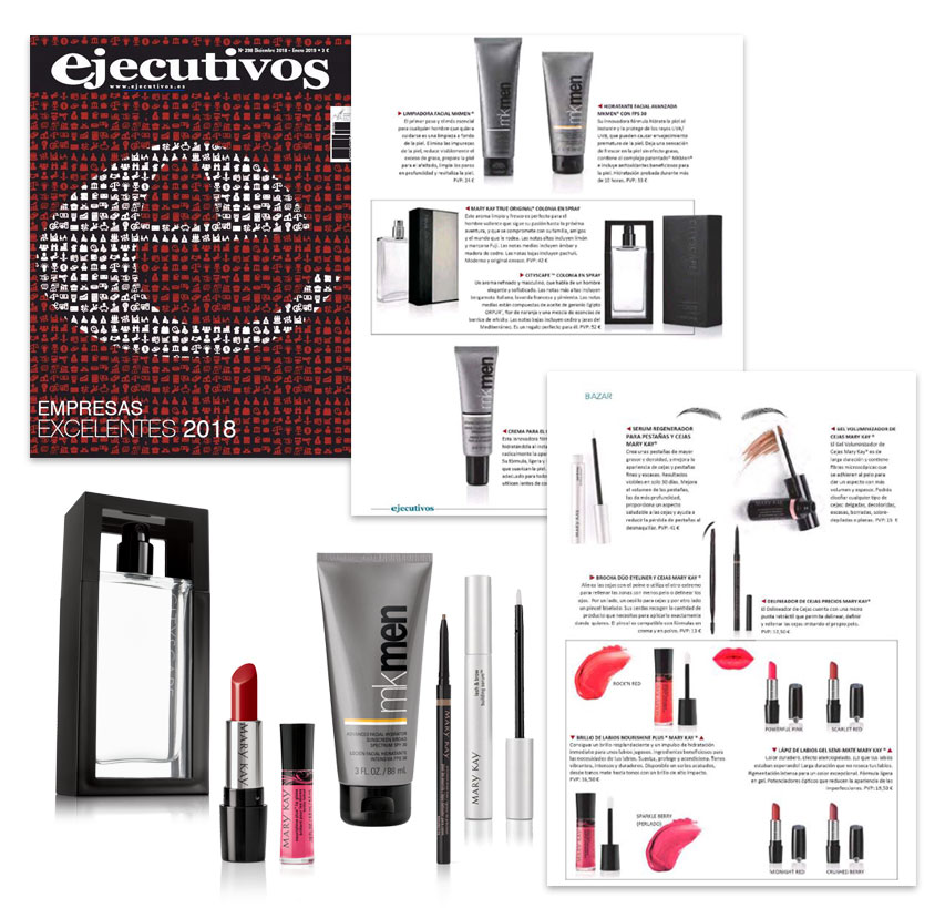 La revista Ejecutivo nos dedica dos paginas completas a productos Mary Kay, ¡descúbrelos!