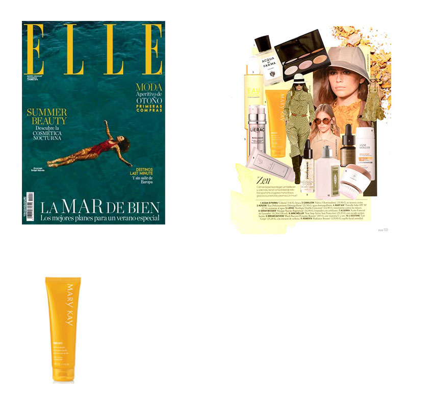 Productos destacados por la revista Elle de agosto de 2020: Pantalla Solar Mary Kay FPS 30 Protección Alta