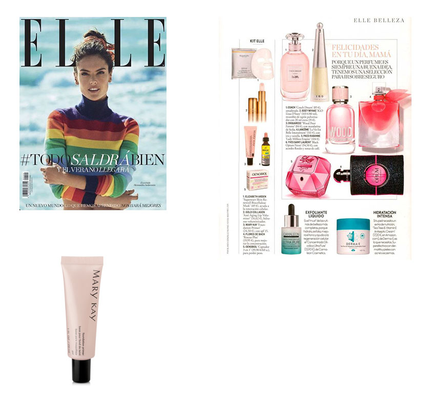 Productos destacados Mary Kay en la revista Elle de mayo de 2020