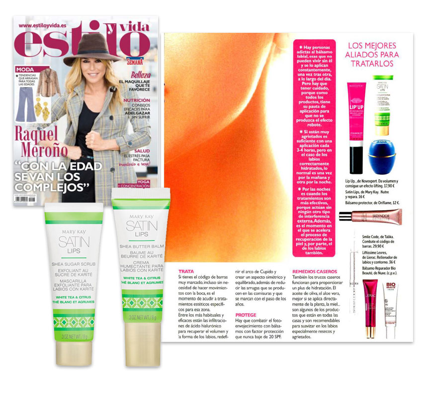 ¡En octubre, el Set Satin Lips aparece en la revista Estilo Y Vida!