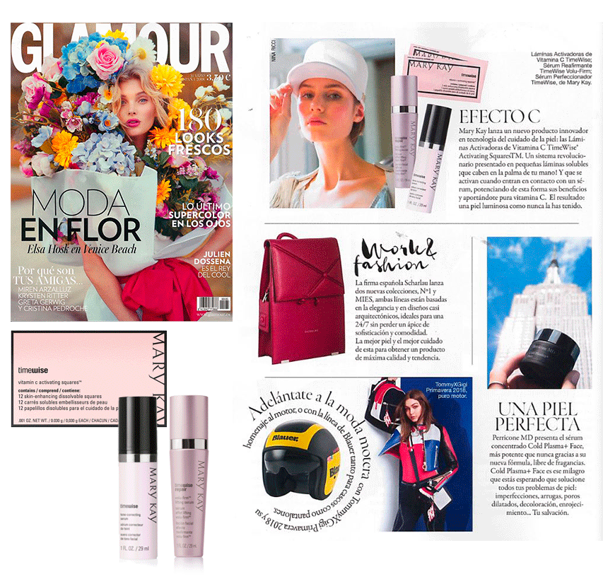 Los productos Mary Kay mencionados en las revistas en marzo