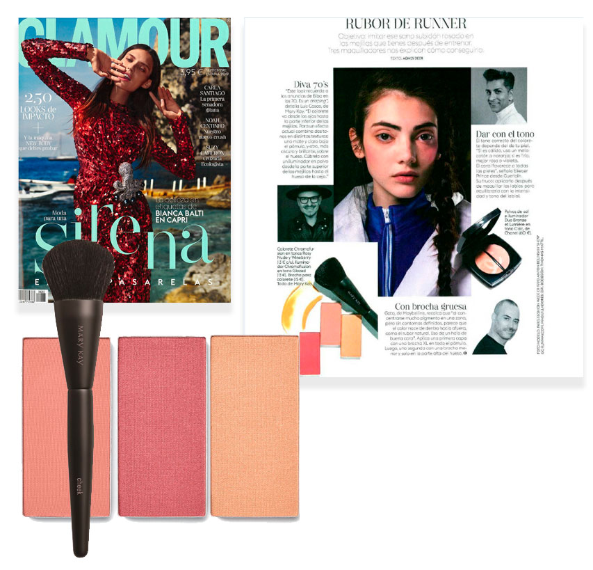 Brocha para Colorete, Polvos Iluminadores y Coloretes Chromafusion: productos destacados por la revista Glamour de septiembre de 2019