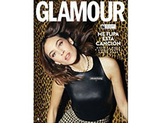 Portada de la revista Glamour de marzo de 2020 con productos destacados Mary Kay: parches de hidrogel para ojos Mary Kay