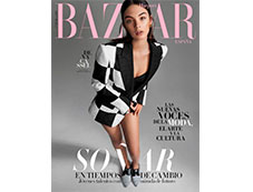 Portada de la revista Harpers Bazaar de marzo de 2021 con productos Mary Kay