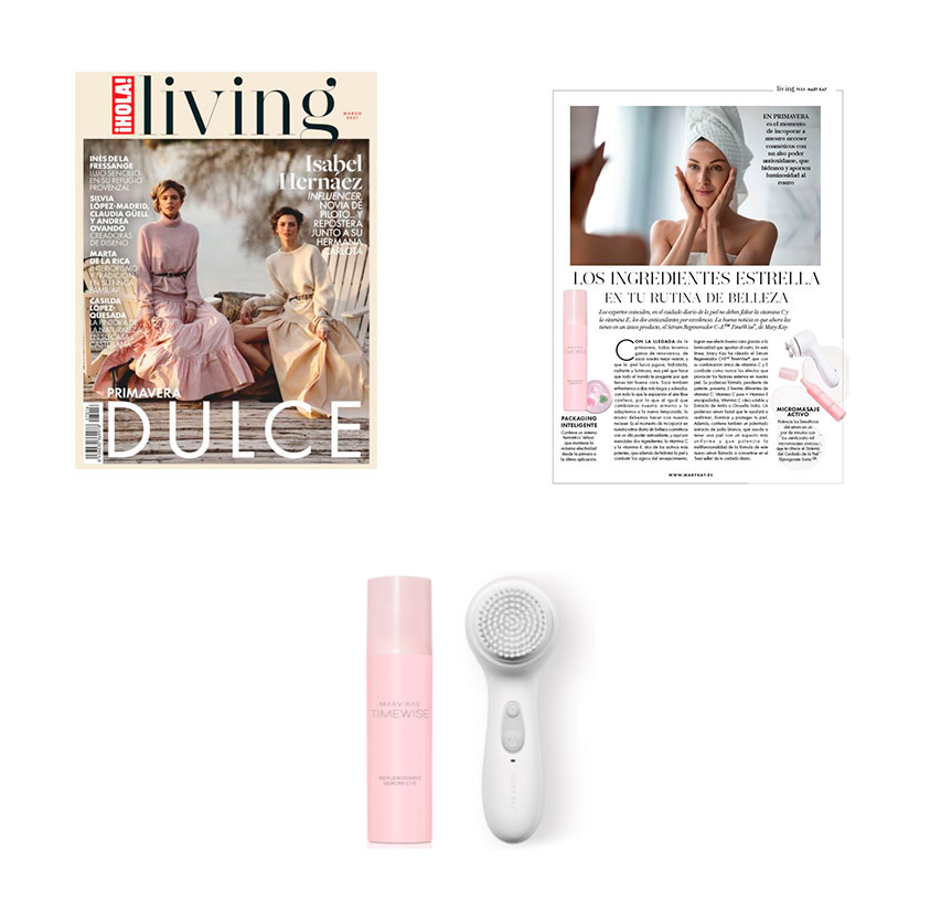 Productos Mary Kay en la revista Hola Living de marzo de 2021