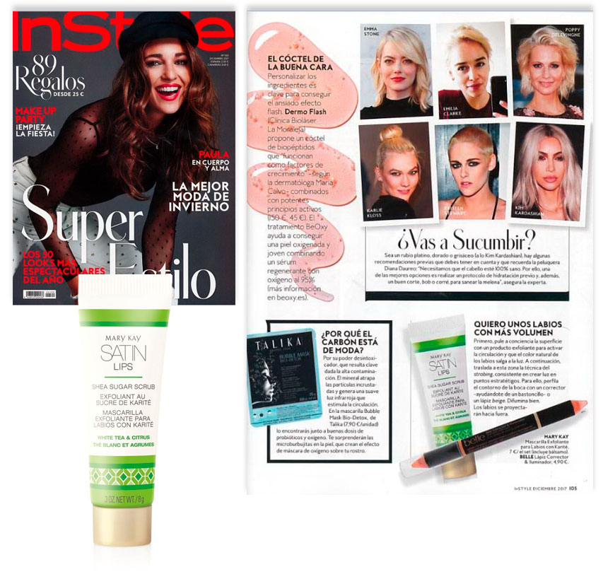 Descubre la Mascarilla de Labios de Karité Satin Lips de May Kay en In el InStyle de diciembre de 2017