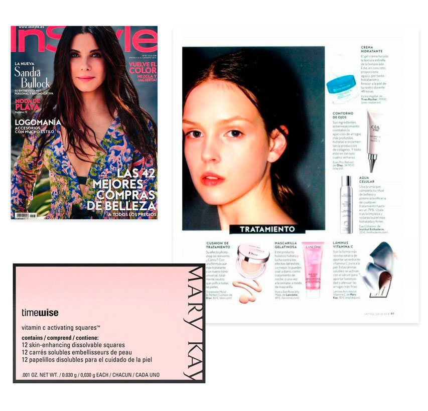 Láminas Activadoras de Vitamina C Activating Squares, producto destacado por la revista InStyle en julio de 2018