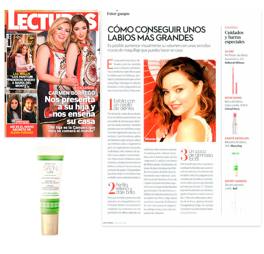 Los productos Mary Kay mencionados en la revista Lecturas en marzo de 2018