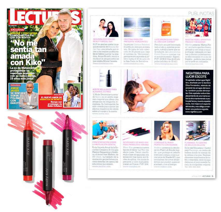 Descubre los Lápices de Labios Lip Tint en la revista Lecturas de mayo de 2019