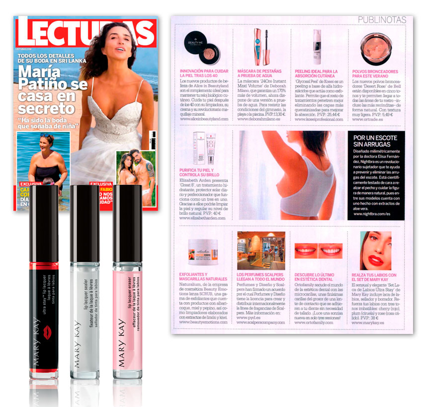 Descubre el Set de Laca de Labios Ultra Stay de Mary Kay en la revista Lecturas de agosto de 2019