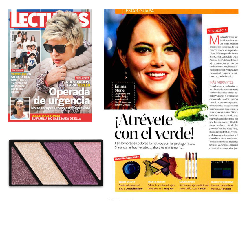 La preciosa Paleta de Sombras de Ojos Minerales Mary Kay en la revista Lecturas de noviembre de 2018