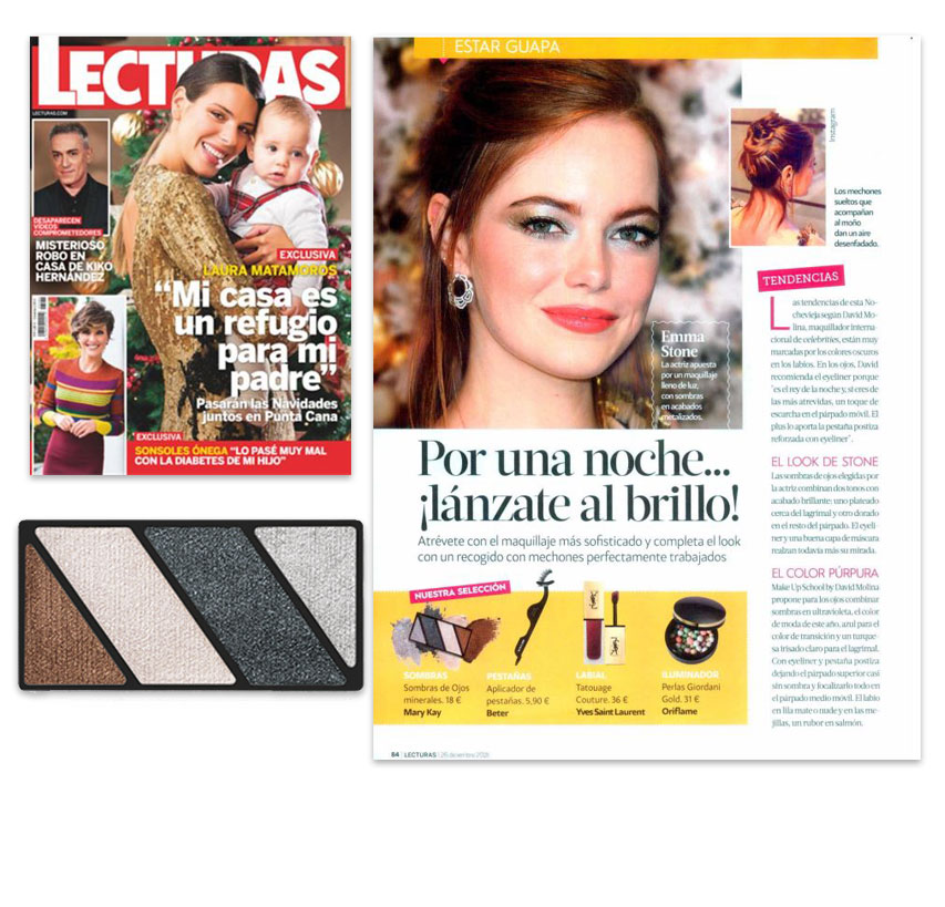 La preciosa Paleta de Ojos Minerales Mary Kay Black Ice en la revista Lecturas de diciembre de 2018