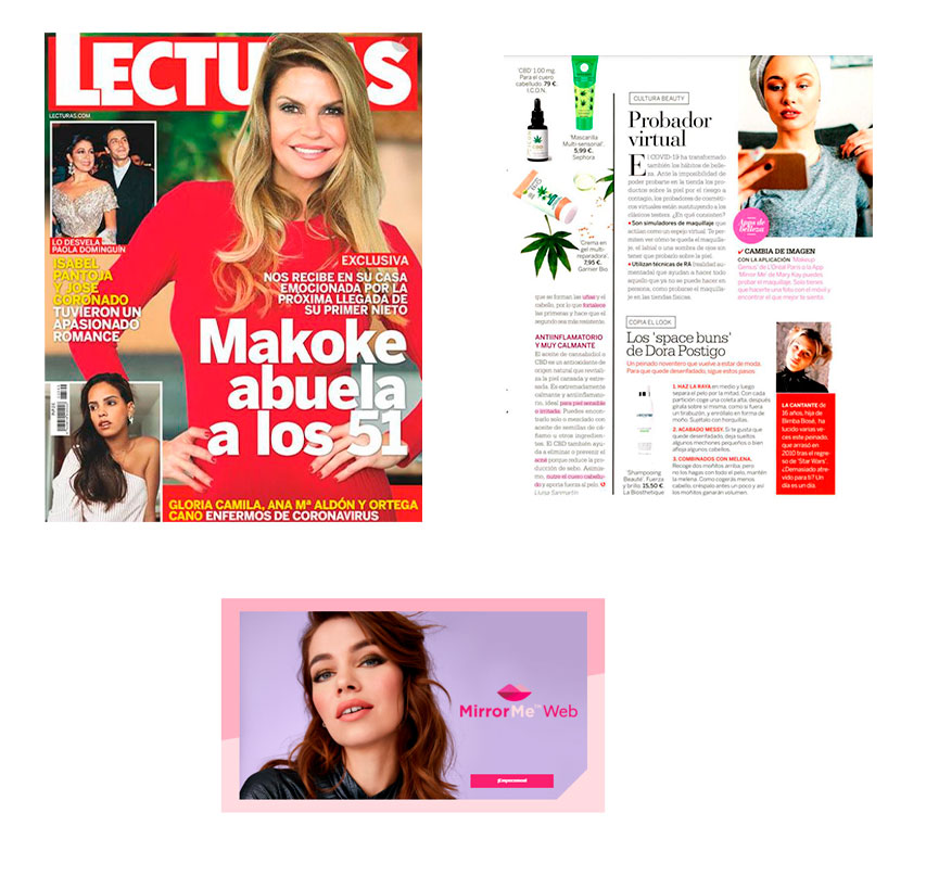 Productos destacados en la revista Lecturas de enero de 2021: App Mirror Me de Mary kay