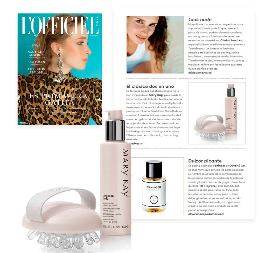  Descubre el Set de Crema en Gel Anticelulítica Smooth-Action con Masajeador de Cuerpo Smooth-Action™ en la revista Clara de enero de 2017