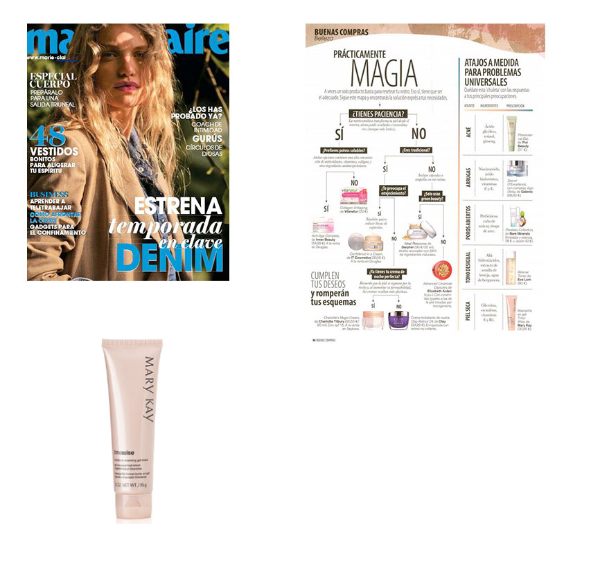 Descubre que producto Mary Kay aparece en la revista Marie Claire de abril de 2020