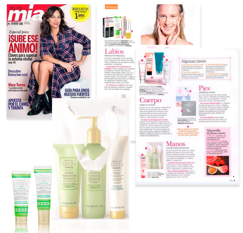 Descubre el Set Satin Hands y el Set Satin Lips destacados en la revista Mia de Mary Kay en su ejemplar de octubre