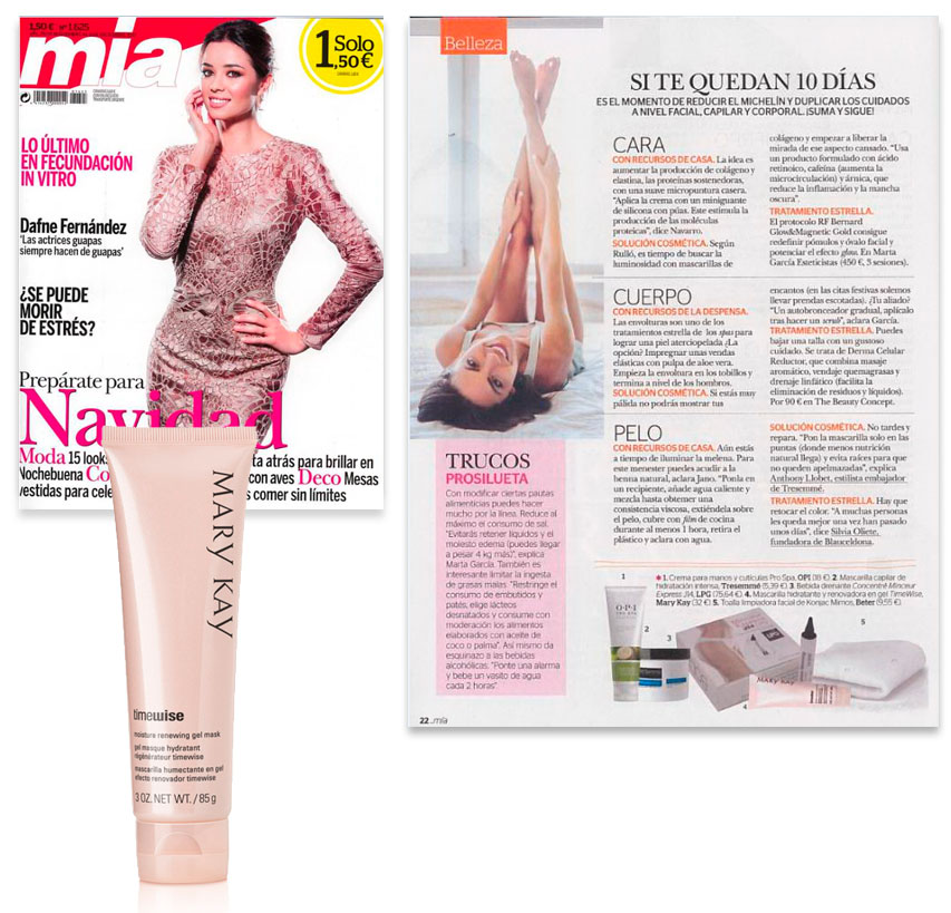 Descubre la Mascarilla Hidratante y Renovadora en Gel TimeWise en la revista Mia de noviembre de 2017
