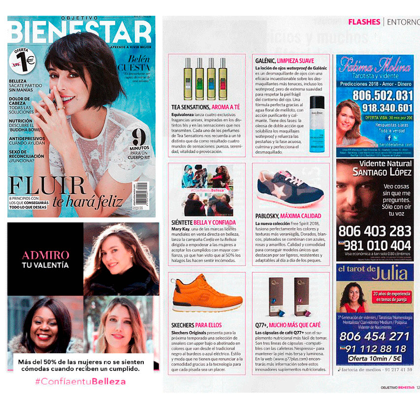 Mary Kay en revista Objetivo Bienestar marzo 2018