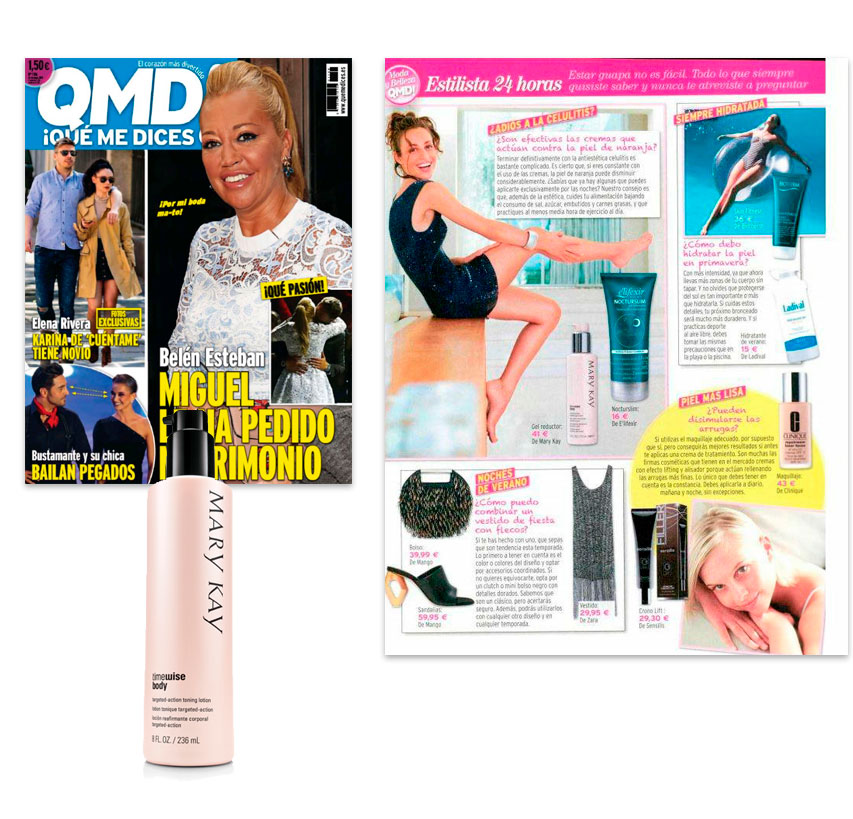 Descubre la Loción Tonificante TimeWise Body™ Targeted-Action, producto destacado en la revista QMD en mayo de 2018