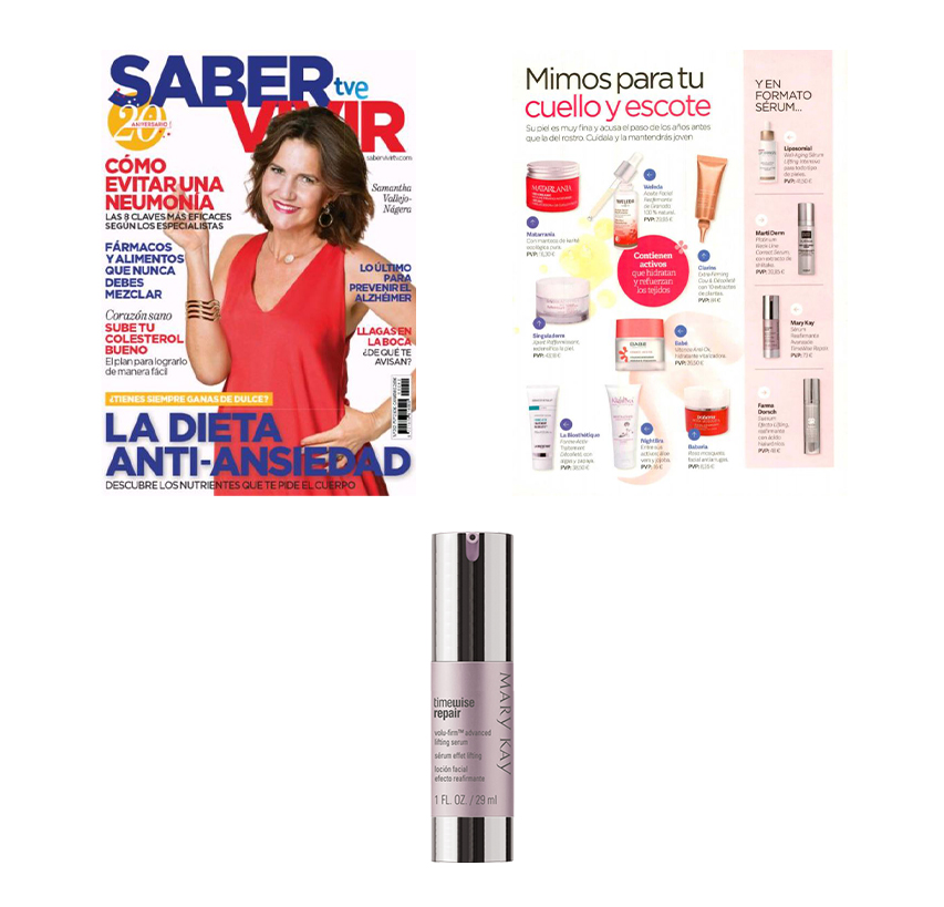 Descubre los productos Mary Kay en la revista Clara de septiembre de 2020: Lápiz de Labios Gel Semi-Mate Mary Kay®, Máscara de Pestañas Lash Love® Lengthening y Paleta de Sombras de Ojos Minerales Mary Kay®