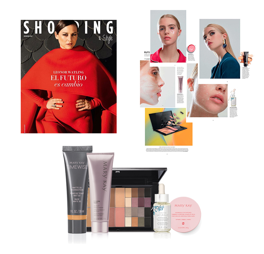 Descubre los productos Mary Kay en la revista Clara de septiembre de 2020: Lápiz de Labios Gel Semi-Mate Mary Kay®, Máscara de Pestañas Lash Love® Lengthening y Paleta de Sombras de Ojos Minerales Mary Kay®