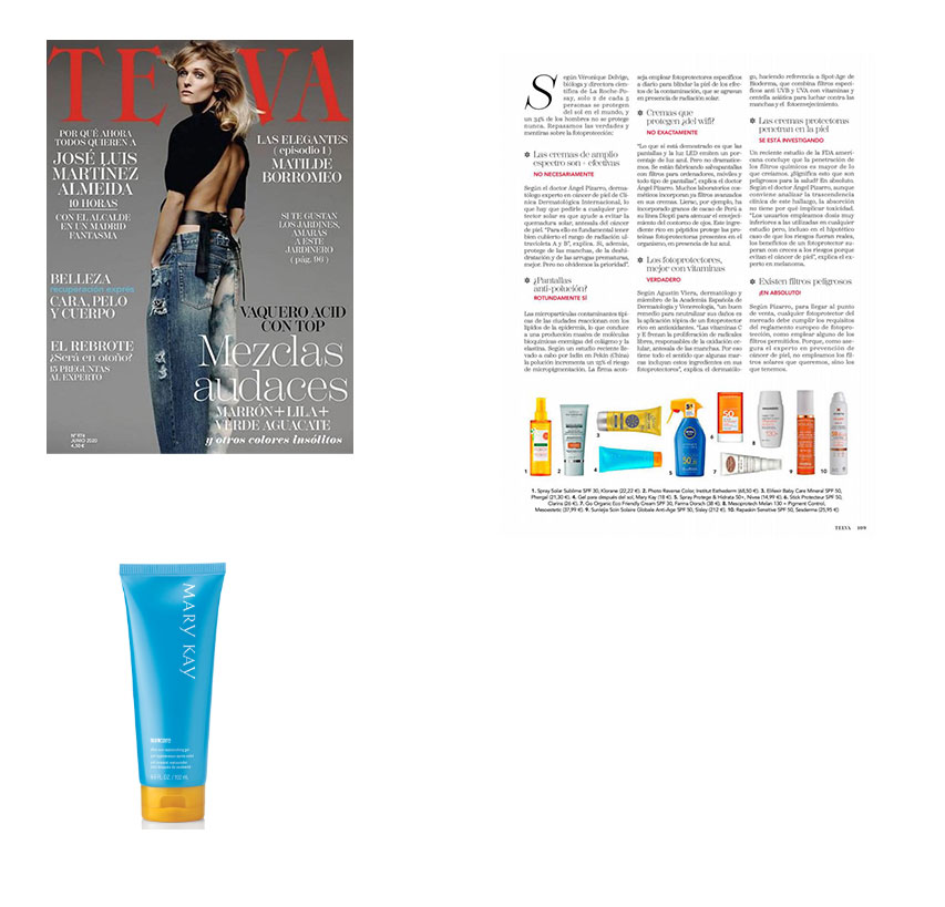 Productos destacados en la revista Telva de junio de 2020: Gel Reparador para después del sol de Mary Kay