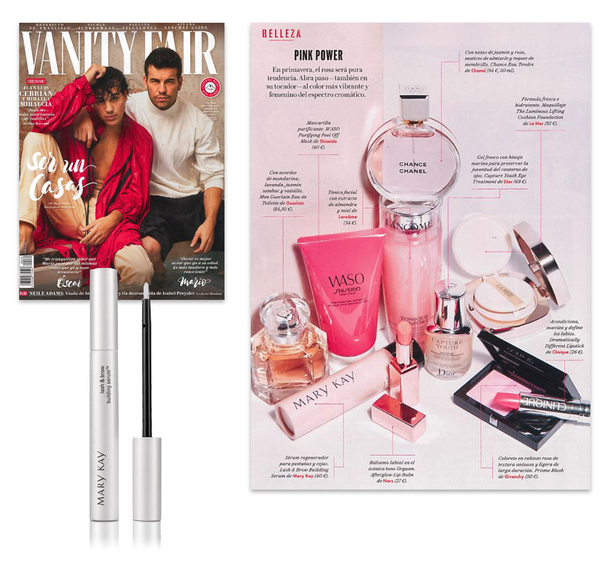 El Sérum Regenerador para Pestañas y Cejas Mary Kay en el ejemplar de la revista Venity Fair