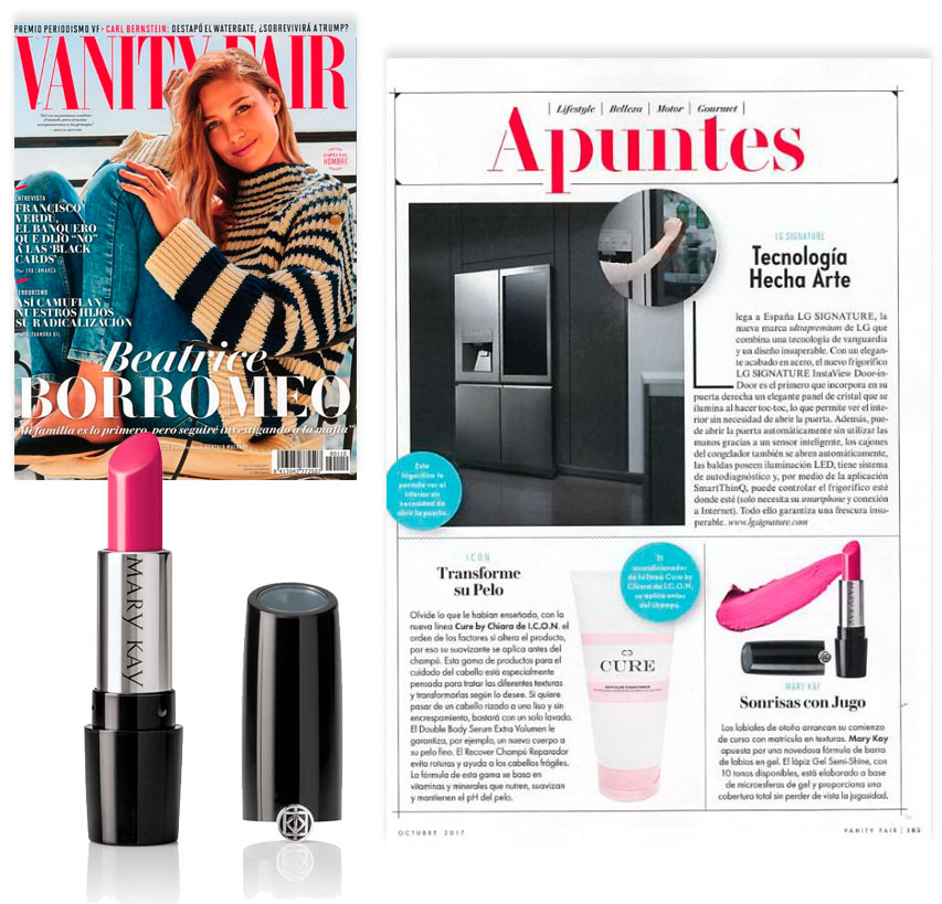 Descubre el labial Semi-Shine de Mary Kay Haute Pink, un pintalabios rosa fucsia de gel 