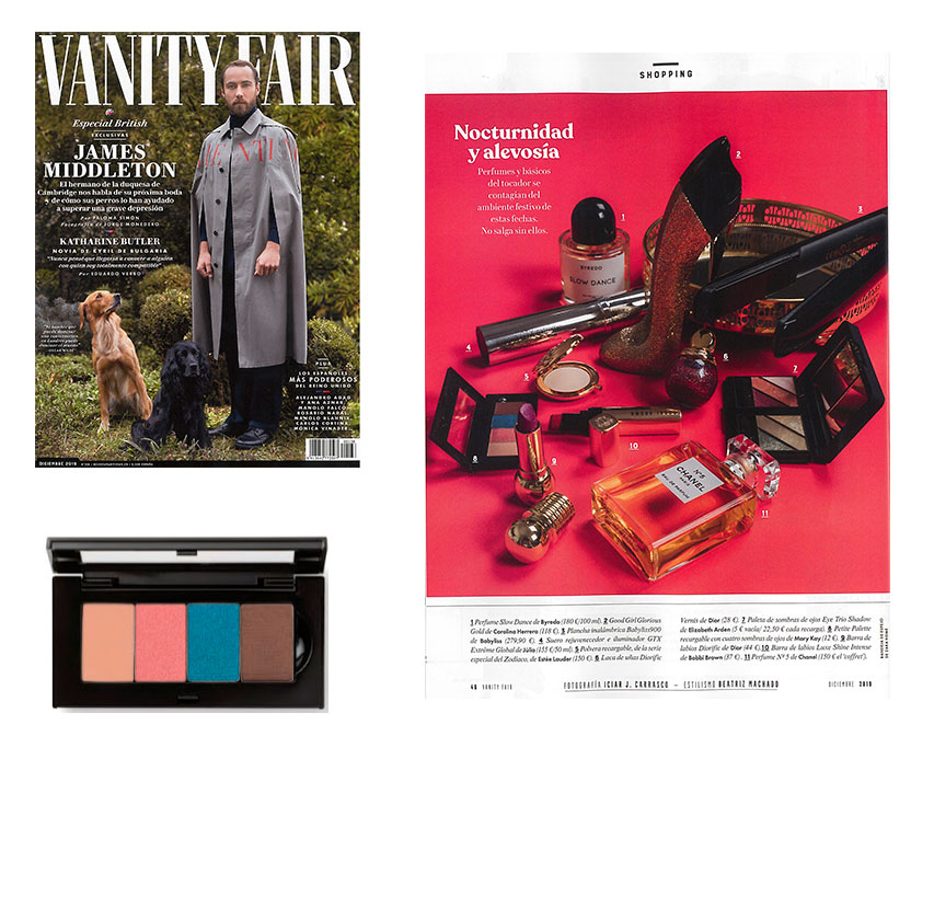 Productos destacados por la revista Vanity Fair diciembre de 2019: Sombras de Ojos Chromafusion, Petite Palette, sombras, color