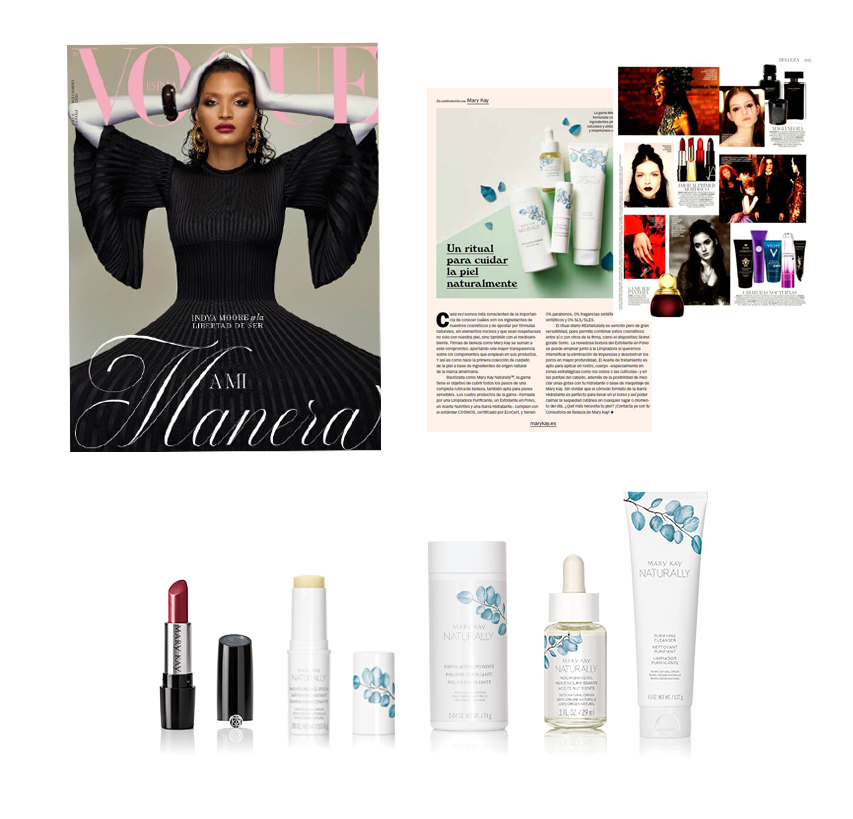 Descubre los productos Mary Kay en la revista Clara de septiembre de 2020: Lápiz de Labios Gel Semi-Mate Mary Kay®, Máscara de Pestañas Lash Love® Lengthening y Paleta de Sombras de Ojos Minerales Mary Kay®
