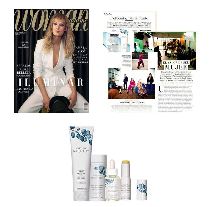 Descubre los productos Mary Kay en la revista Clara de septiembre de 2020: Lápiz de Labios Gel Semi-Mate Mary Kay®, Máscara de Pestañas Lash Love® Lengthening y Paleta de Sombras de Ojos Minerales Mary Kay®