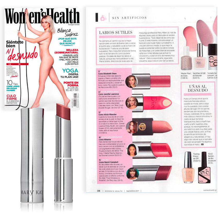 Descubre el lápiz de labios True Dimensions de Mary Kay en el ejemplar de septiembre de Women