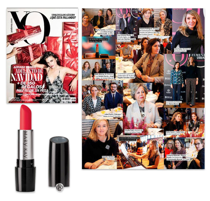 El Lápiz de Labios Gel Semi-Mate en tono Poppy Please, en la revista Yo Dona de noviembre de 2018