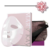 Set de Navidad con Mascarilla Reafirmante de Bio-Celulosa y Neceser de purpurina