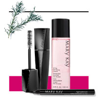 Set de Ojos Mary Kay, un regalo para ella compuesto por Máscara de Pestañas, Desmaquillador de Ojos y Delineador Líquido de Ojos