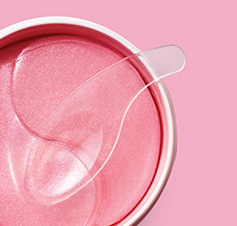 A picture of shimmering, pink Mary Kay® Hydrogel Eye Patches