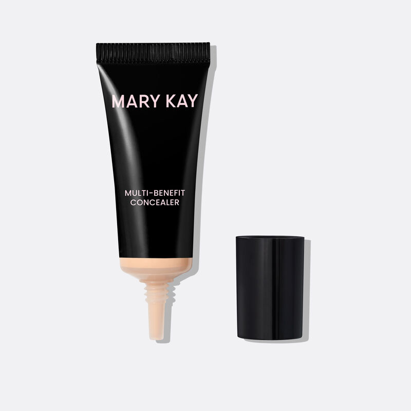 Black Mary Kay&trade; Multi-Benefit Concealer Bottle in Light 2 with the cap removed, showcasing the needle nose