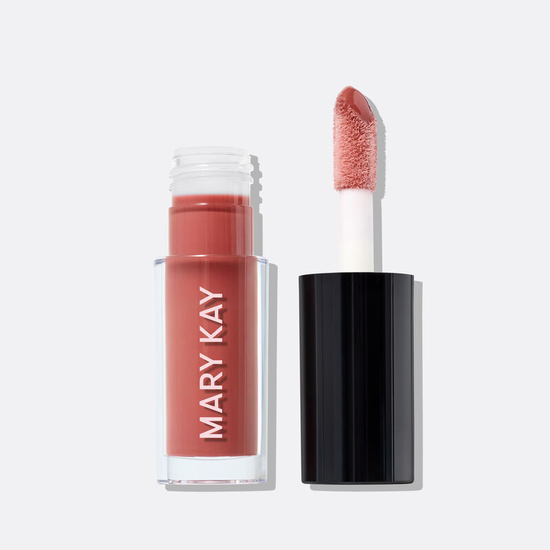 Uncapped Mary Kay Tinted Lip Oil in Blush against white background