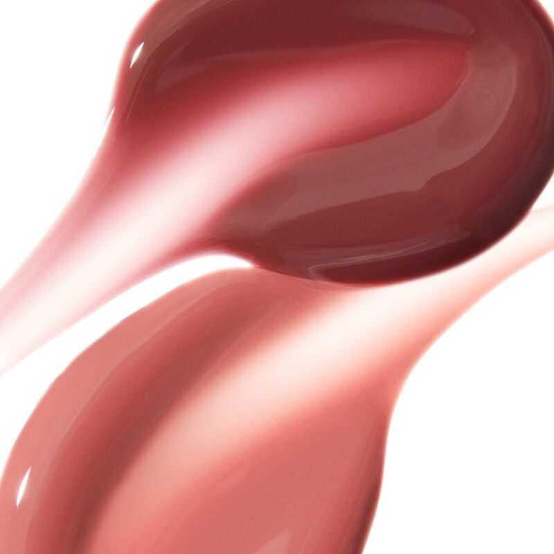 Mary Kay Tinted Lip Oil swipes in Berry and Blush on white background&nbsp;